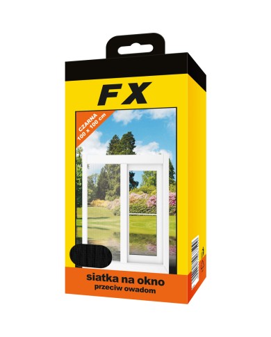FX - Czarna siatka na okno 100x100 | Ochrona i styl
