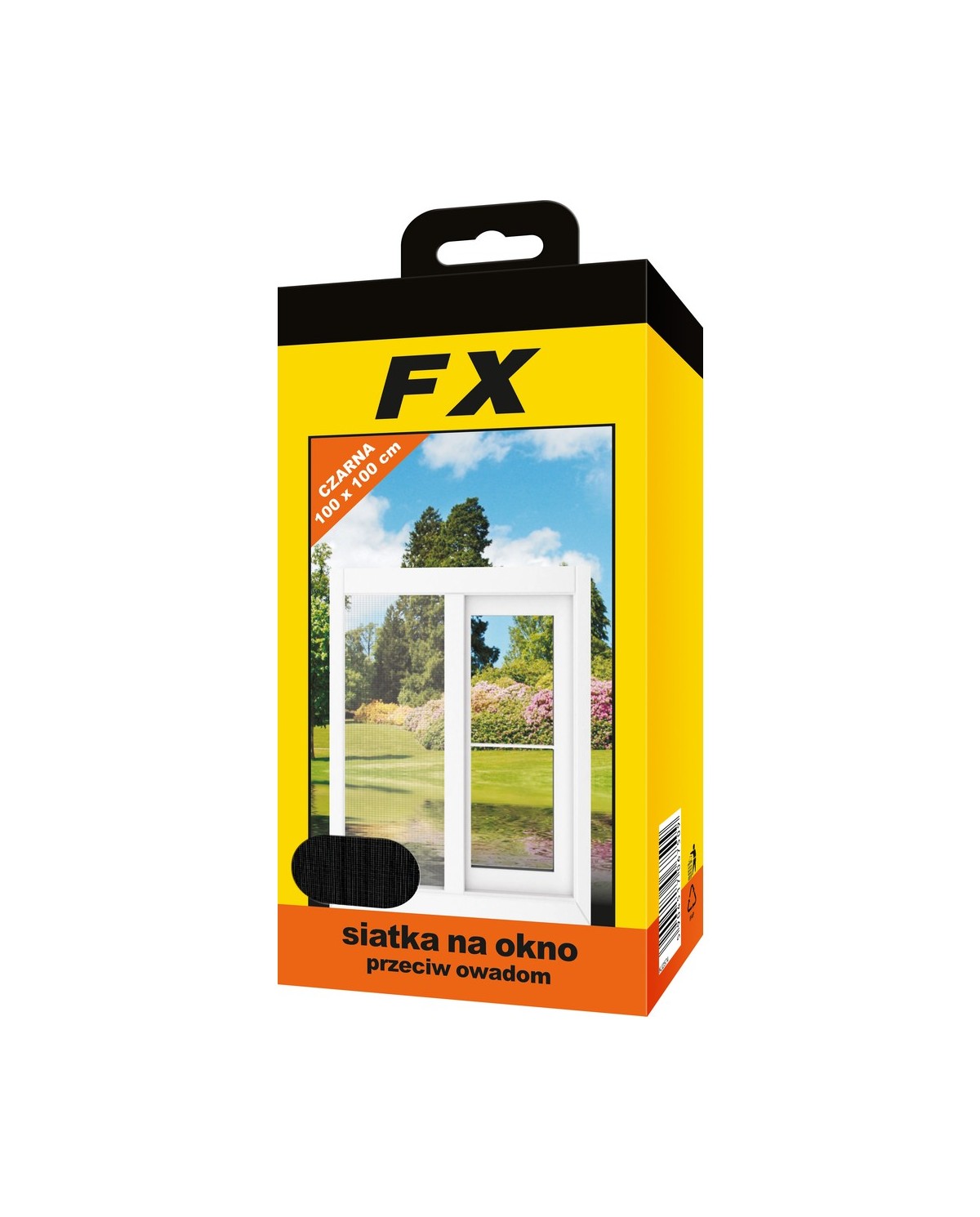 FX - Czarna siatka na okno 100x100 | Ochrona i styl