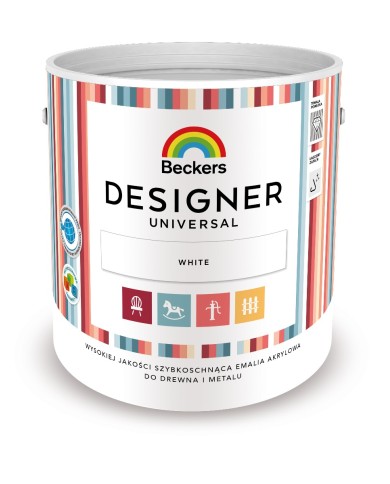 Emalia Designer Universal White 2,5 L BECKERS - Drewno i Metal Emalia Designer Universal White 2,5 L BECKERS - Drewno i Metal