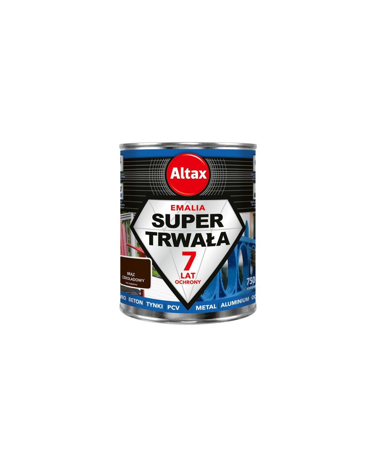 ALTAX Emalia 750ml Brąz Czekoladowy - Super Trwała Powłoka ALTAX Emalia 750ml Brąz Czekoladowy - Super Trwała Powłoka