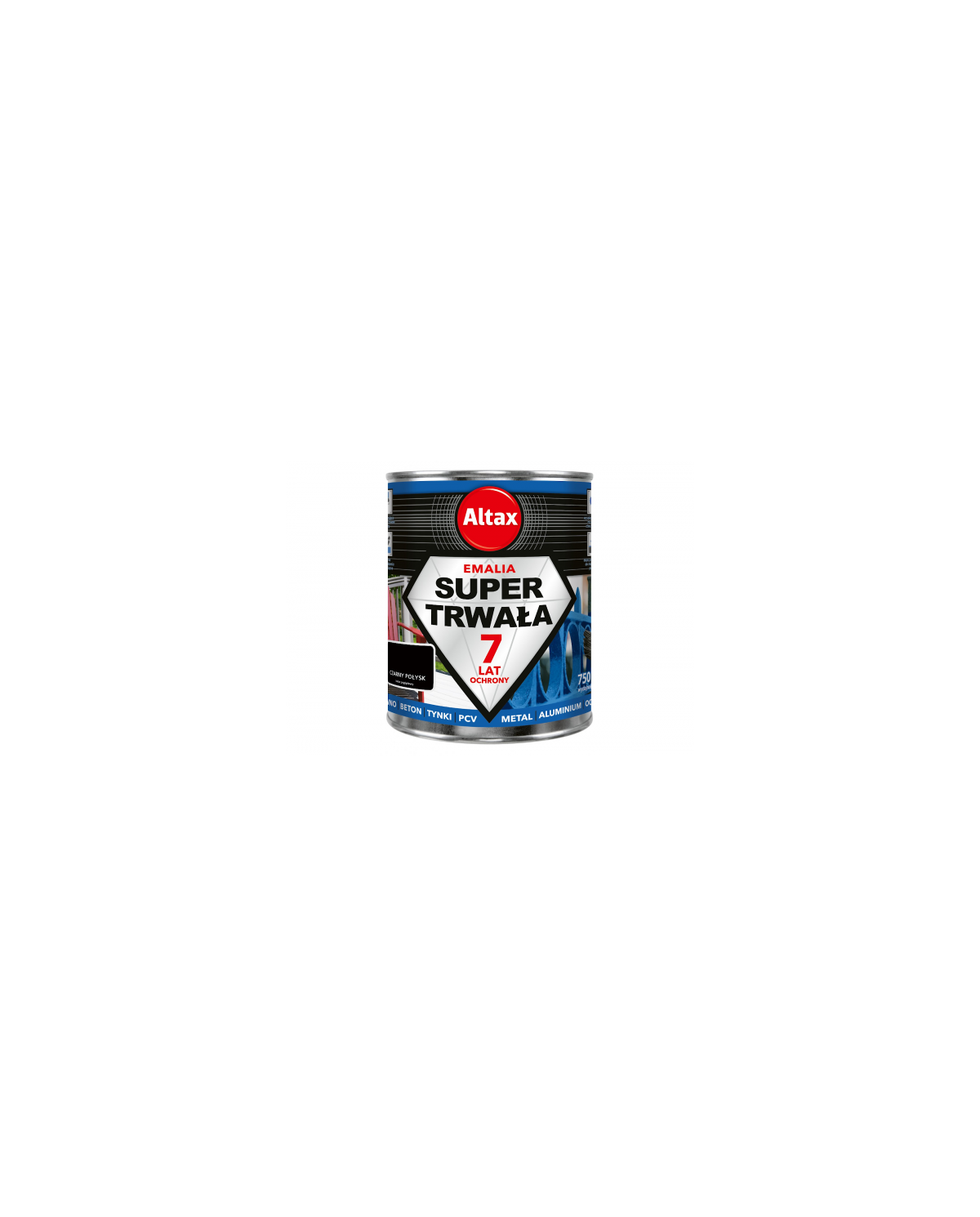 ALTAX Emalia 750ml Czarny Połysk - Super Trwała Powłoka ALTAX Emalia 750ml Czarny Połysk - Super Trwała Powłoka
