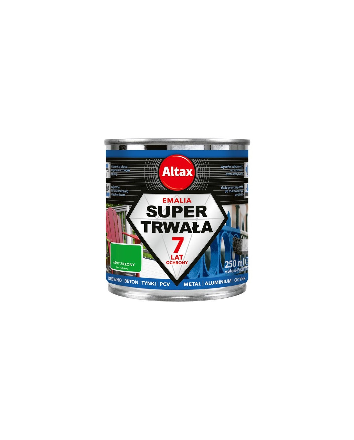 ALTAX Super Trwała Emalia 250ml - Zielony Jasny | Wysoka Jakość ALTAX Super Trwała Emalia 250ml - Zielony Jasny | Wysoka Jakość