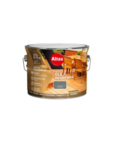 ALTAX Olej tungowy 2,5l antracyt - Wysoka jakość i ochrona ALTAX Olej tungowy 2,5l antracyt - Wysoka jakość i ochrona