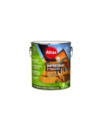 ALTAX Impregnat żywiczny 9 L - Dąb | Ochrona i estetyka drewna ALTAX Impregnat żywiczny 9 L - Dąb | Ochrona i estetyka drewna