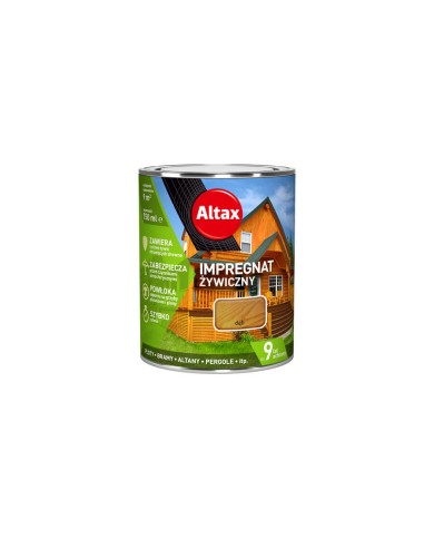 ALTAX Impregnat żywiczny 0,75 L dąb - Ochrona i estetyka drewna ALTAX Impregnat żywiczny 0,75 L dąb - Ochrona i estetyka drewna