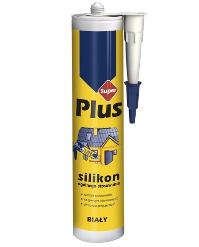 Silikon ogólnego stosowania biały 280 ml - SUPER PLUS - Najlepsza jakość! Silikon ogólnego stosowania biały 280 ml - SUPER PLUS - Najlepsza jakość!