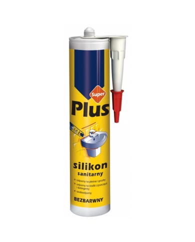 Silikon sanitarny 280ml bezbarwny SUPER PLUS - Wysoka jakość Silikon sanitarny 280ml bezbarwny SUPER PLUS - Wysoka jakość
