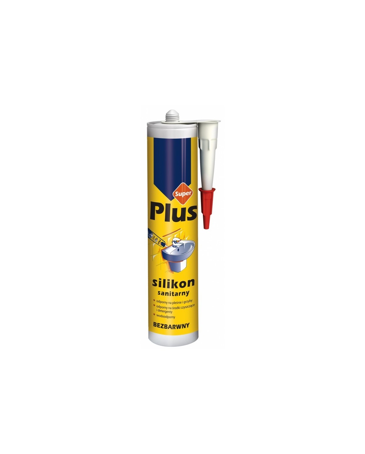 Silikon sanitarny 280ml bezbarwny SUPER PLUS - Wysoka jakość Silikon sanitarny 280ml bezbarwny SUPER PLUS - Wysoka jakość