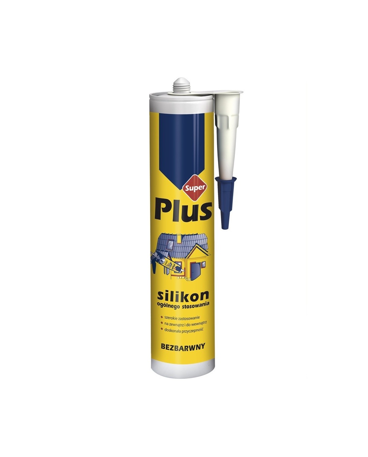 Silikon bezbarwny 280 ml SUPER PLUS - uniwersalne zastosowanie Silikon bezbarwny 280 ml SUPER PLUS - uniwersalne zastosowanie