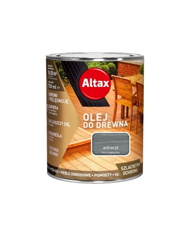 Olej do drewna ALTAX 0,75 L antracyt - Ochrona i estetyka Olej do drewna ALTAX 0,75 L antracyt - Ochrona i estetyka