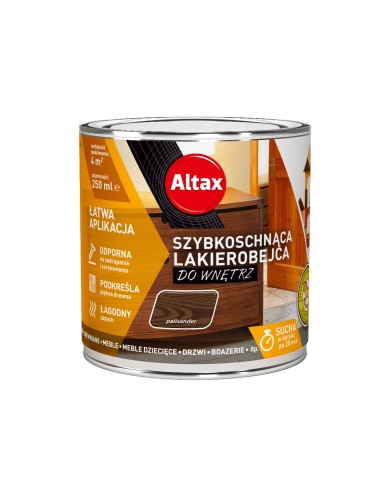 Lakierobejca szybkoschnąca 0,25 L palisander ALTAX - Wnętrza Lakierobejca szybkoschnąca 0,25 L palisander ALTAX - Wnętrza