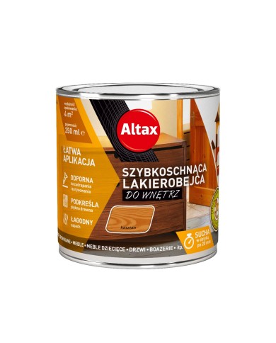 Lakierobejca szybkoschnąca ALTAX 0,25 L kasztan do wnętrz Lakierobejca szybkoschnąca ALTAX 0,25 L kasztan do wnętrz