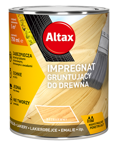 Impregnat gruntujący 0,75 L ALTAX - Ochrona i trwałość Impregnat gruntujący 0,75 L ALTAX - Ochrona i trwałość