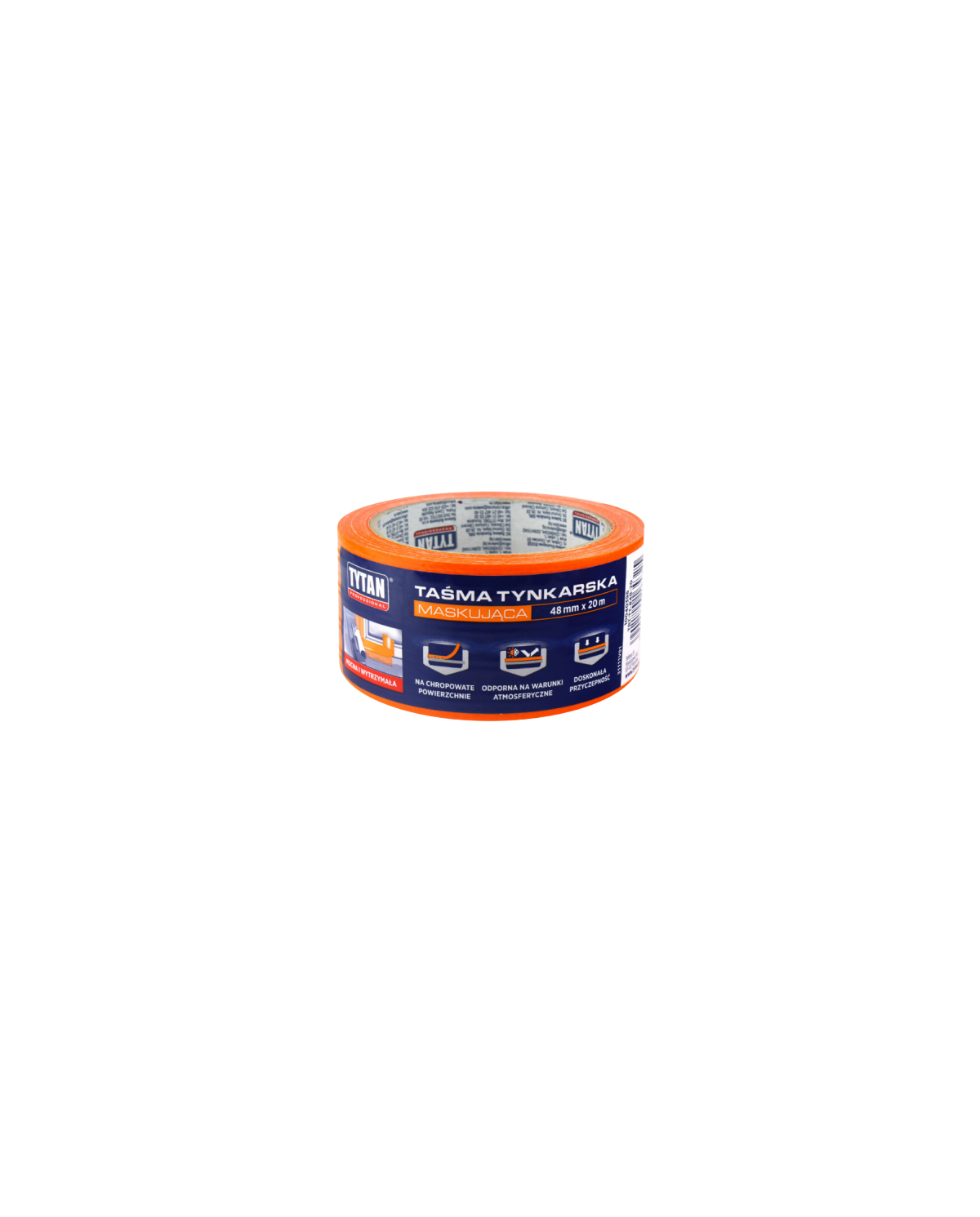 Tytan Professional Taśma Tynkarska 48mm x 20m - Pomarańczowa Tytan Professional Taśma Tynkarska 48mm x 20m - Pomarańczowa
