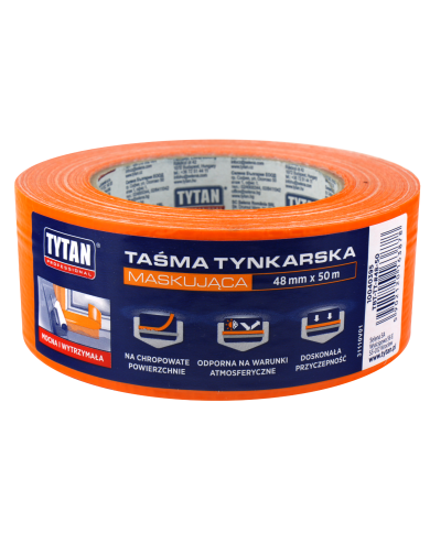 Tytan Professional Taśma Tynkarska 48mm x 50m - Pomarańczowa Tytan Professional Taśma Tynkarska 48mm x 50m - Pomarańczowa