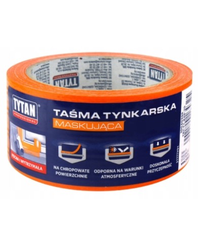 Taśma tynkarska 38mm x 50m pomarańczowa Tytan Professional Taśma tynkarska 38mm x 50m pomarańczowa Tytan Professional