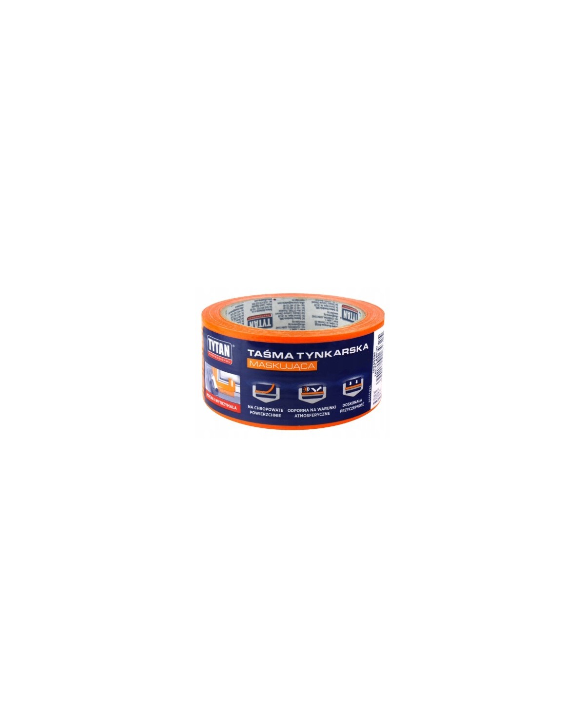 Taśma tynkarska 38mm x 50m pomarańczowa Tytan Professional Taśma tynkarska 38mm x 50m pomarańczowa Tytan Professional
