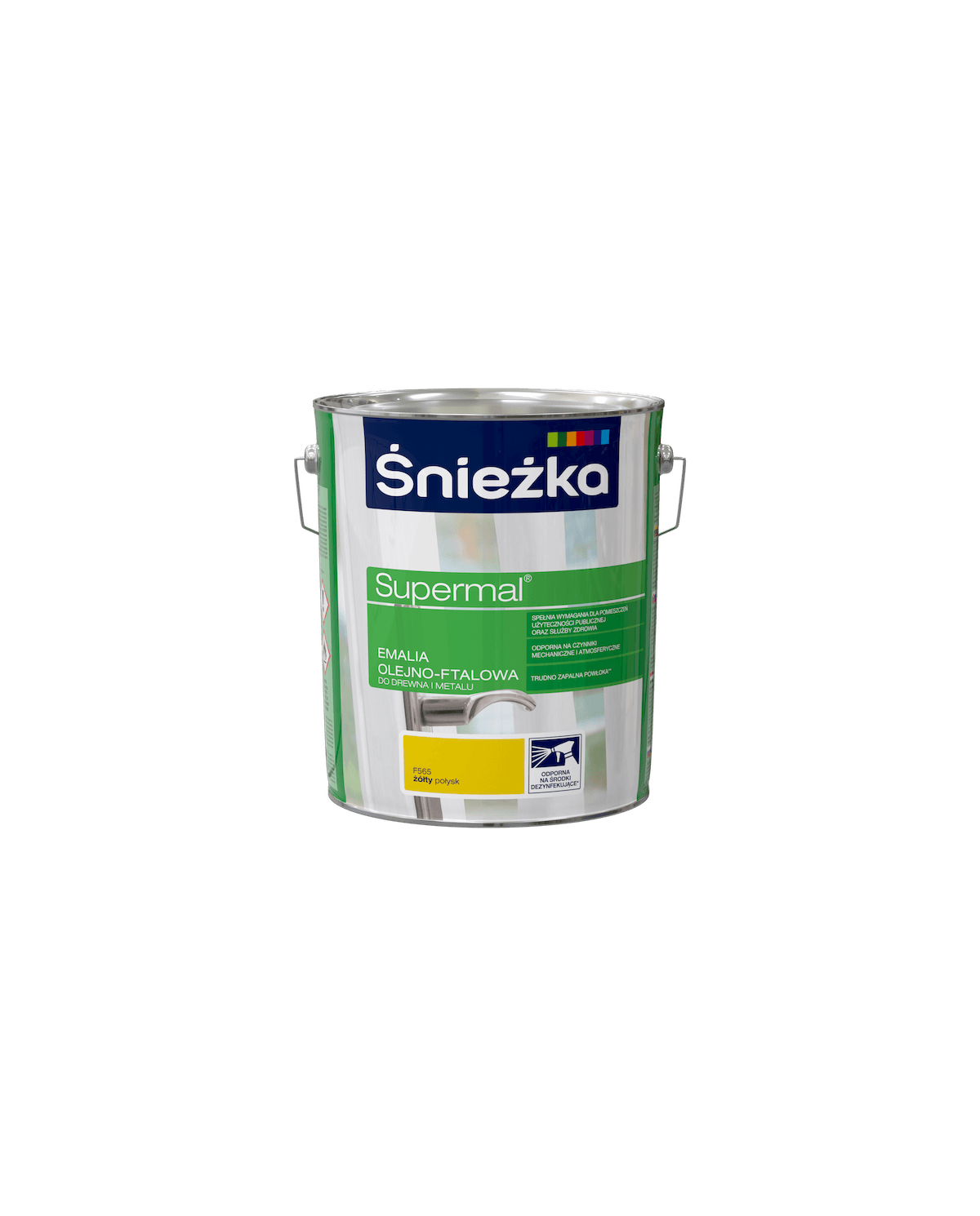 Emalia olejno-ftalowa Supermal 10L żółta ŚNIEŻKA - drewno, metal Emalia olejno-ftalowa Supermal 10L żółta ŚNIEŻKA - drewno, metal