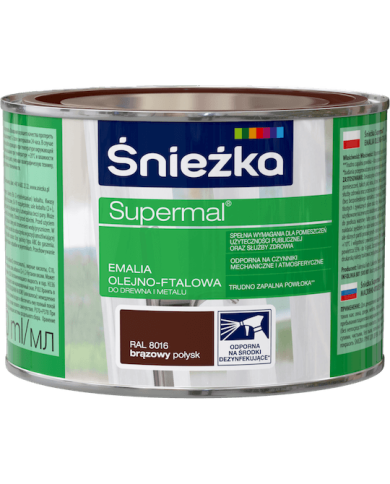 Farba Supermal brązowy 0,4 L - ŚNIEŻKA | Wysoka jakość i trwałość Farba Supermal brązowy 0,4 L - ŚNIEŻKA | Wysoka jakość i trwałość