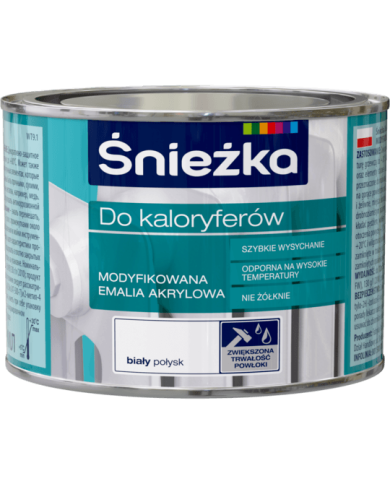 Farba do kaloryferów 0,4 L biała ŚNIEŻKA - Wysoka jakość Farba do kaloryferów 0,4 L biała ŚNIEŻKA - Wysoka jakość