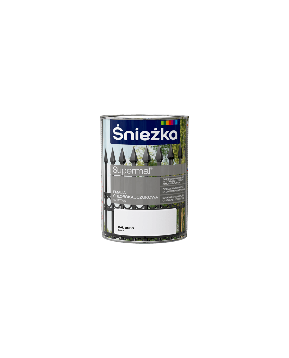 Emalia chlorokauczukowa ŚNIEŻKA 0,9 L - Biała farba do wnętrz Emalia chlorokauczukowa ŚNIEŻKA 0,9 L - Biała farba do wnętrz