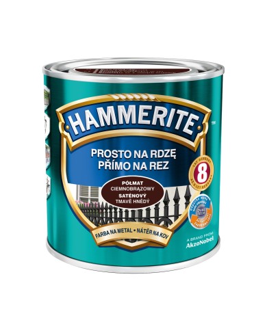 Farba antykorozyjna 0,7 L półmat ciemnobrązowy HAMMERITE - trwałość Farba antykorozyjna 0,7 L półmat ciemnobrązowy HAMMERITE - trwałość
