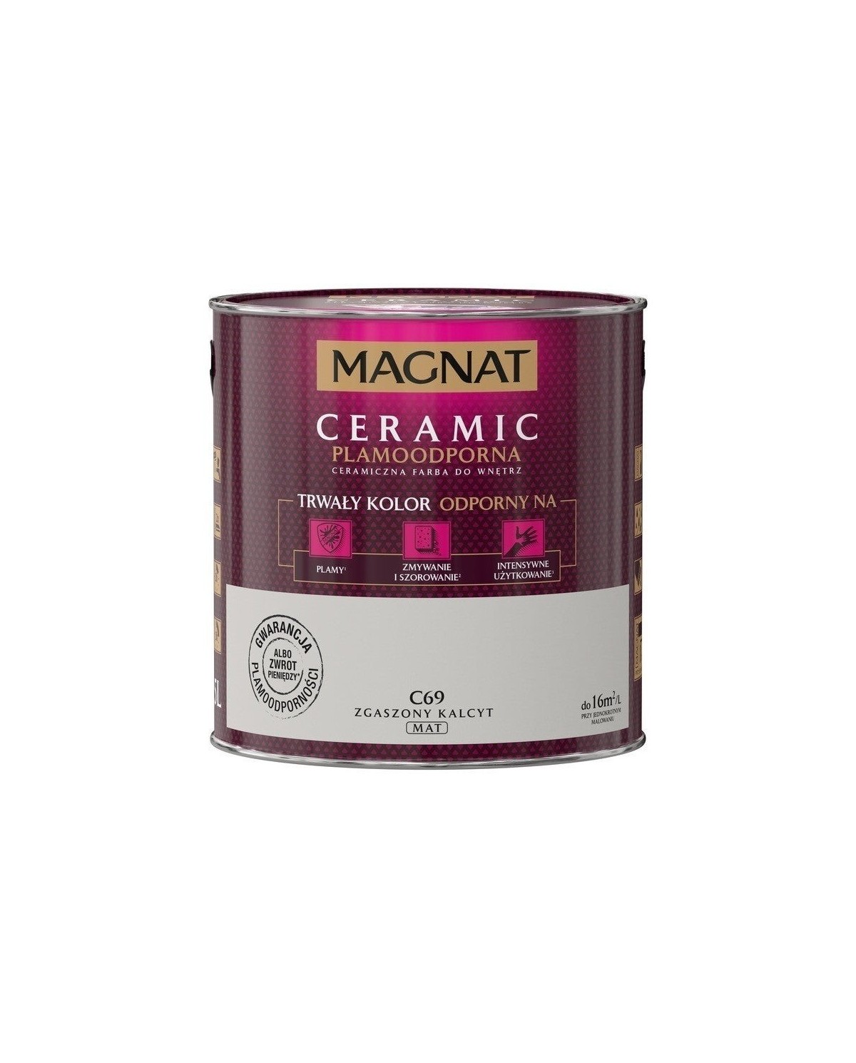 Farba ceramiczna zgaszony kalcyt C69 - 2,5 L MAGNAT Farba ceramiczna zgaszony kalcyt C69 - 2,5 L MAGNAT