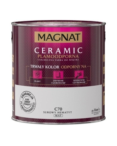 Farba ceramiczna surowy hematyt C70 - 2,5 L MAGNAT | Wysoka jakość Farba ceramiczna surowy hematyt C70 - 2,5 L MAGNAT | Wysoka jakość