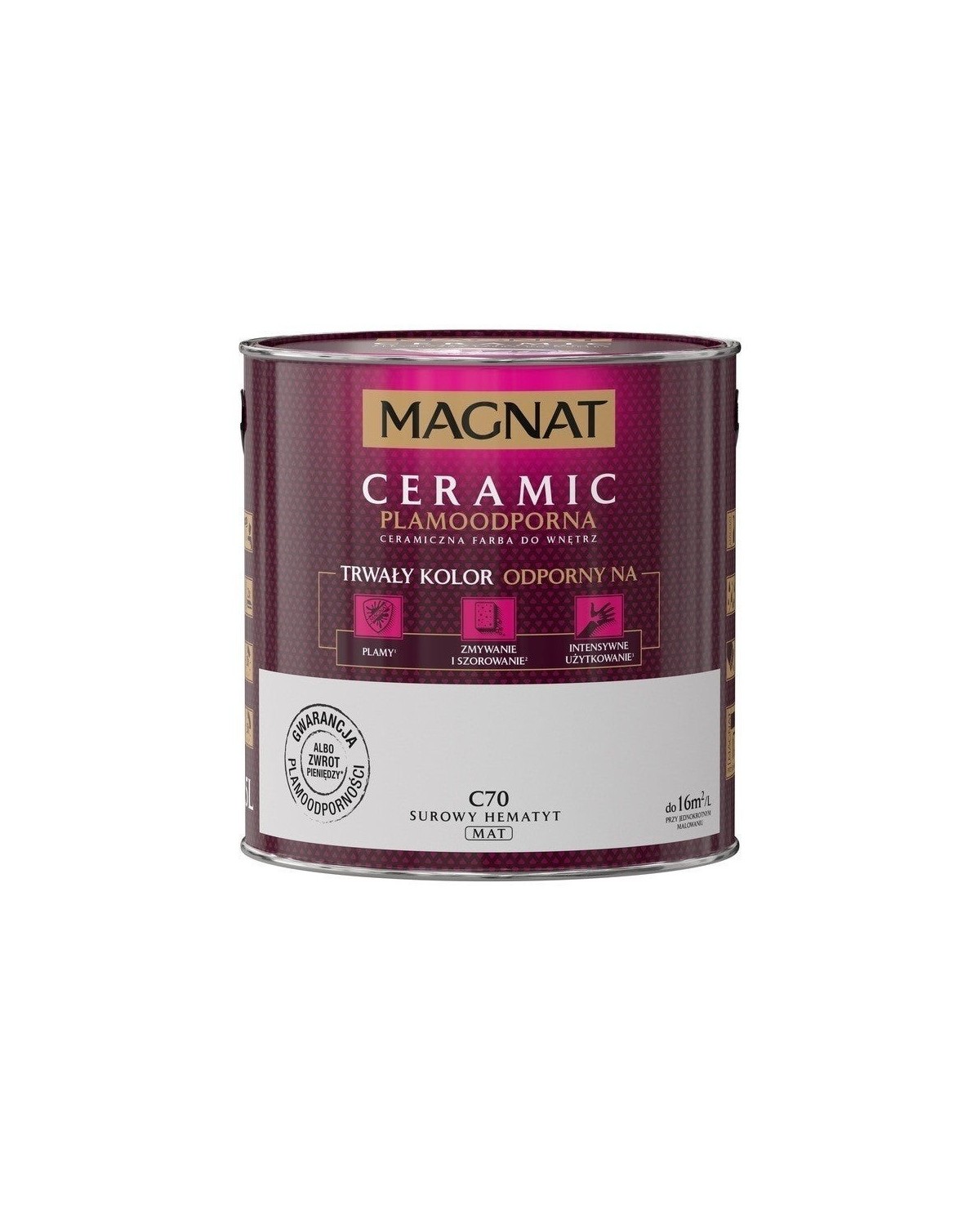 Farba ceramiczna surowy hematyt C70 - 2,5 L MAGNAT | Wysoka jakość Farba ceramiczna surowy hematyt C70 - 2,5 L MAGNAT | Wysoka jakość