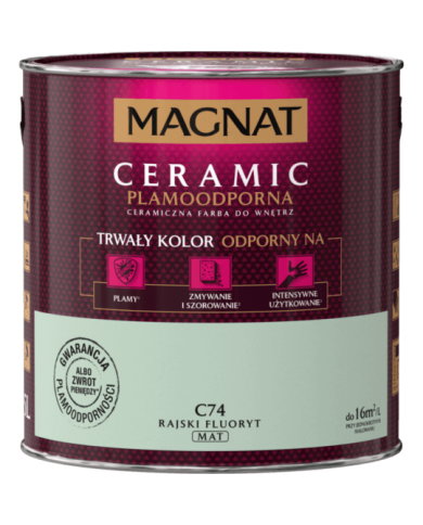 Farba ceramiczna Rajski Fluoryt C74 - 2,5 L MAGNAT | Wysoka jakość Farba ceramiczna Rajski Fluoryt C74 - 2,5 L MAGNAT | Wysoka jakość