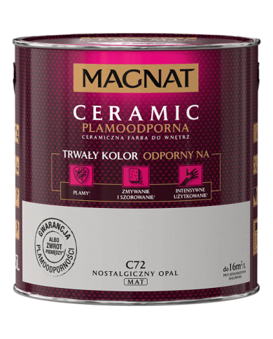 Farba ceramiczna nostalgiczny opal C72 - 2,5 L MAGNAT Farba ceramiczna nostalgiczny opal C72 - 2,5 L MAGNAT