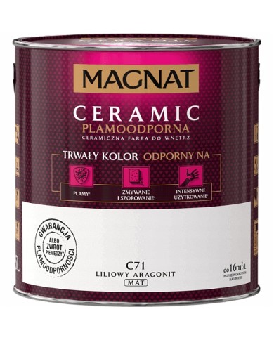 Farba ceramiczna liliowy aragonit C71 - 2,5 L MAGNAT Farba ceramiczna liliowy aragonit C71 - 2,5 L MAGNAT