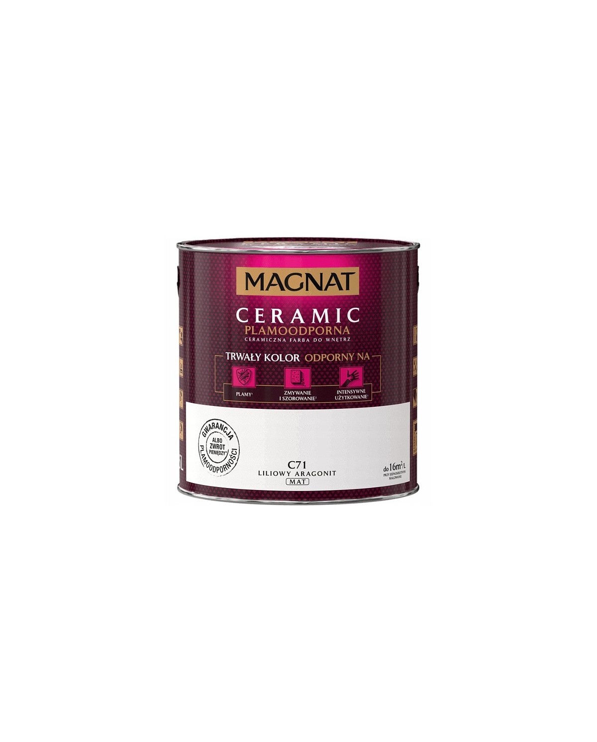 Farba ceramiczna liliowy aragonit C71 - 2,5 L MAGNAT Farba ceramiczna liliowy aragonit C71 - 2,5 L MAGNAT