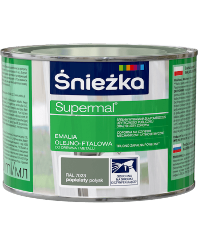 Farba Supermal popielaty 0,4 L - ŚNIEŻKA | Wysoka jakość Farba Supermal popielaty 0,4 L - ŚNIEŻKA | Wysoka jakość