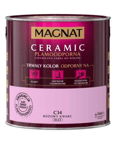 Farba ceramiczna 2,5 L różowy kwarc - MAGNAT CERAMIC Farba ceramiczna 2,5 L różowy kwarc - MAGNAT CERAMIC