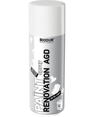 Emalia spray do AGD 400 ml biała Biodur - renowacja sprzętu Emalia spray do AGD 400 ml biała Biodur - renowacja sprzętu