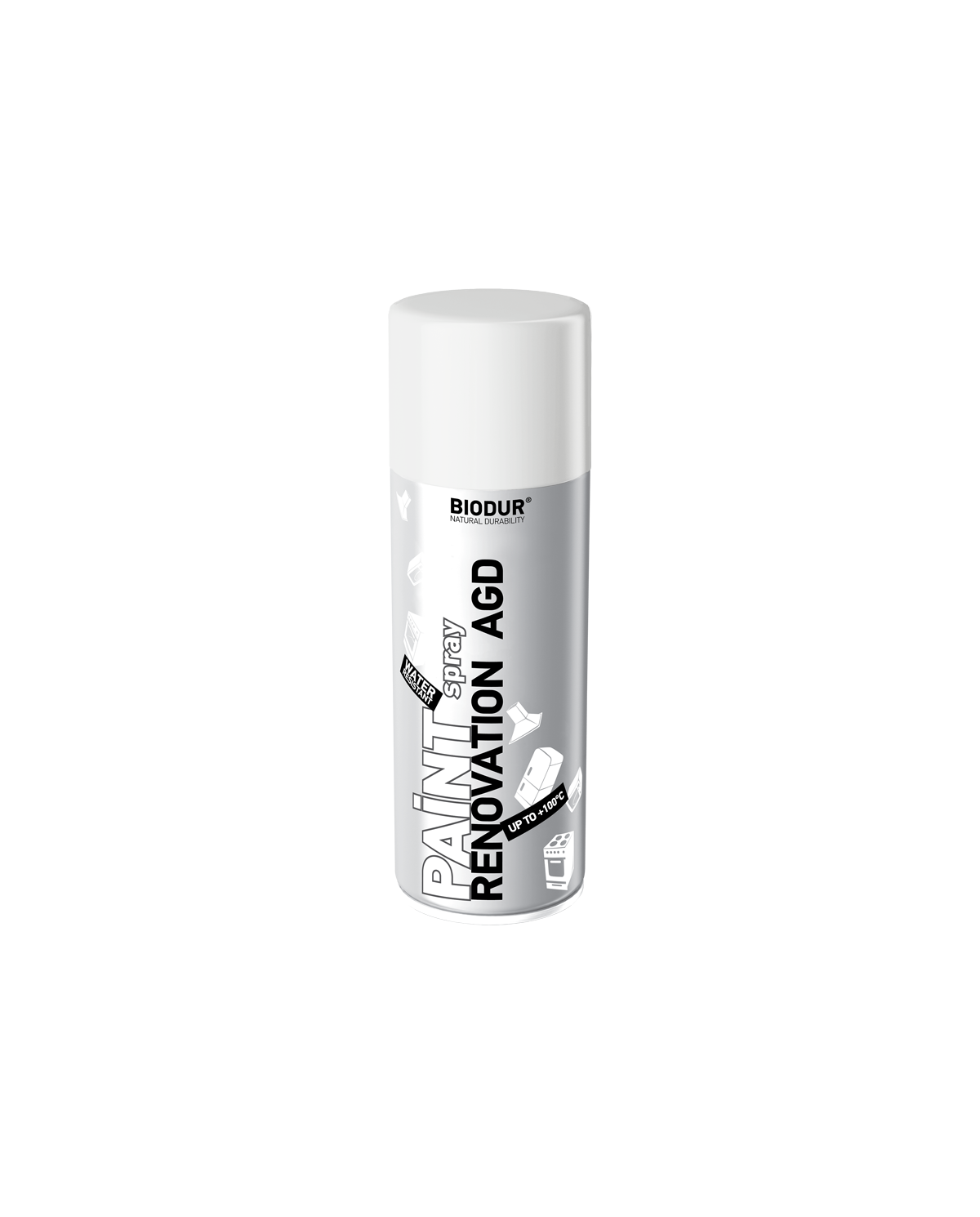 Emalia spray do AGD 400 ml biała Biodur - renowacja sprzętu Emalia spray do AGD 400 ml biała Biodur - renowacja sprzętu
