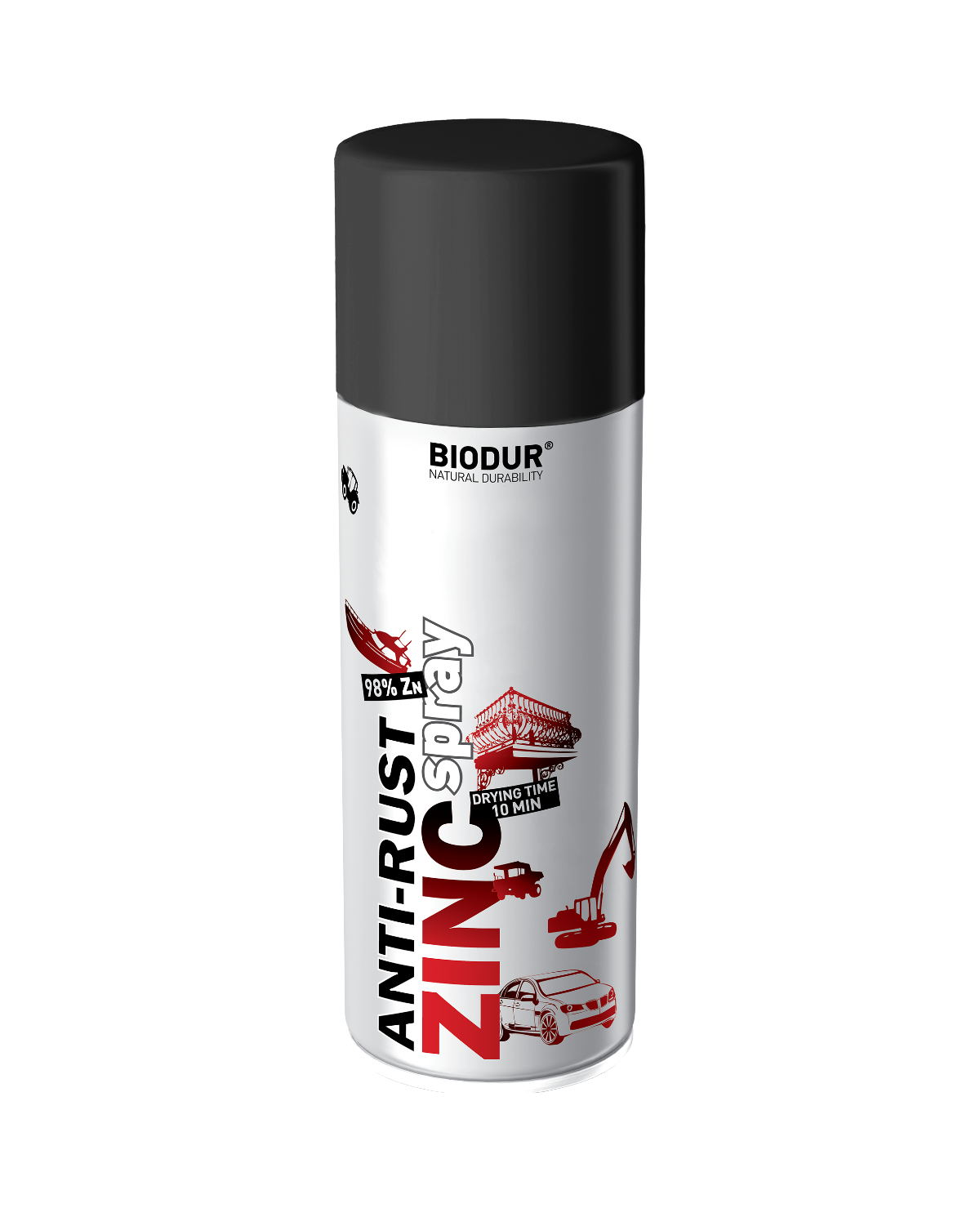 Farba Cynkowa Antykorozyjna BIODUR 400 ml - Szary Cynk w Aerozolu Farba Cynkowa Antykorozyjna BIODUR 400 ml - Szary Cynk w Aerozolu