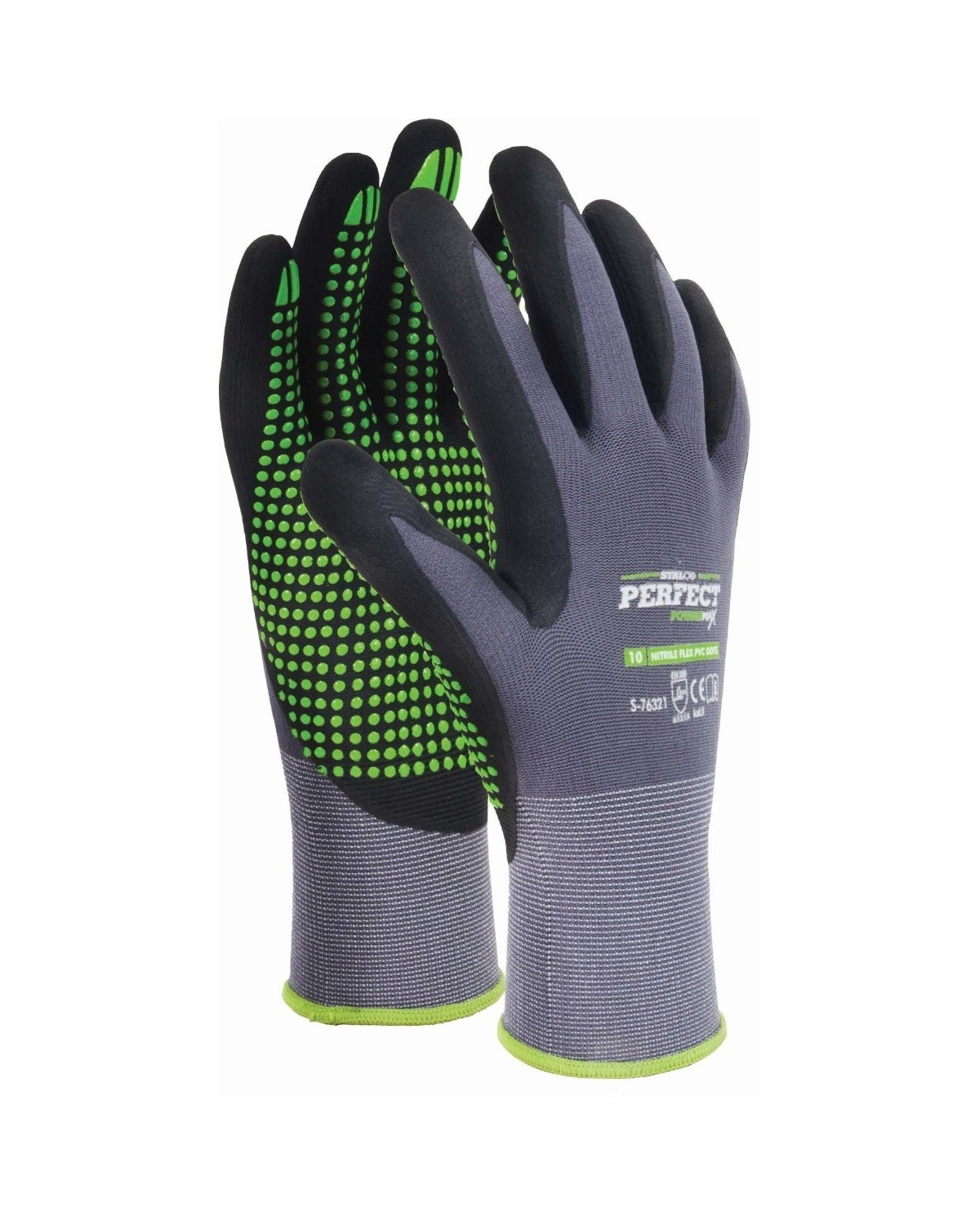 Rękawice nylonowe Nitrile Flex PVC Dots 9 STALCO PERFECT - Kup Teraz!