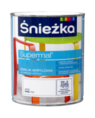 Emalia akrylowa Supermal biały mat 0,8 L - ŚNIEŻKA
