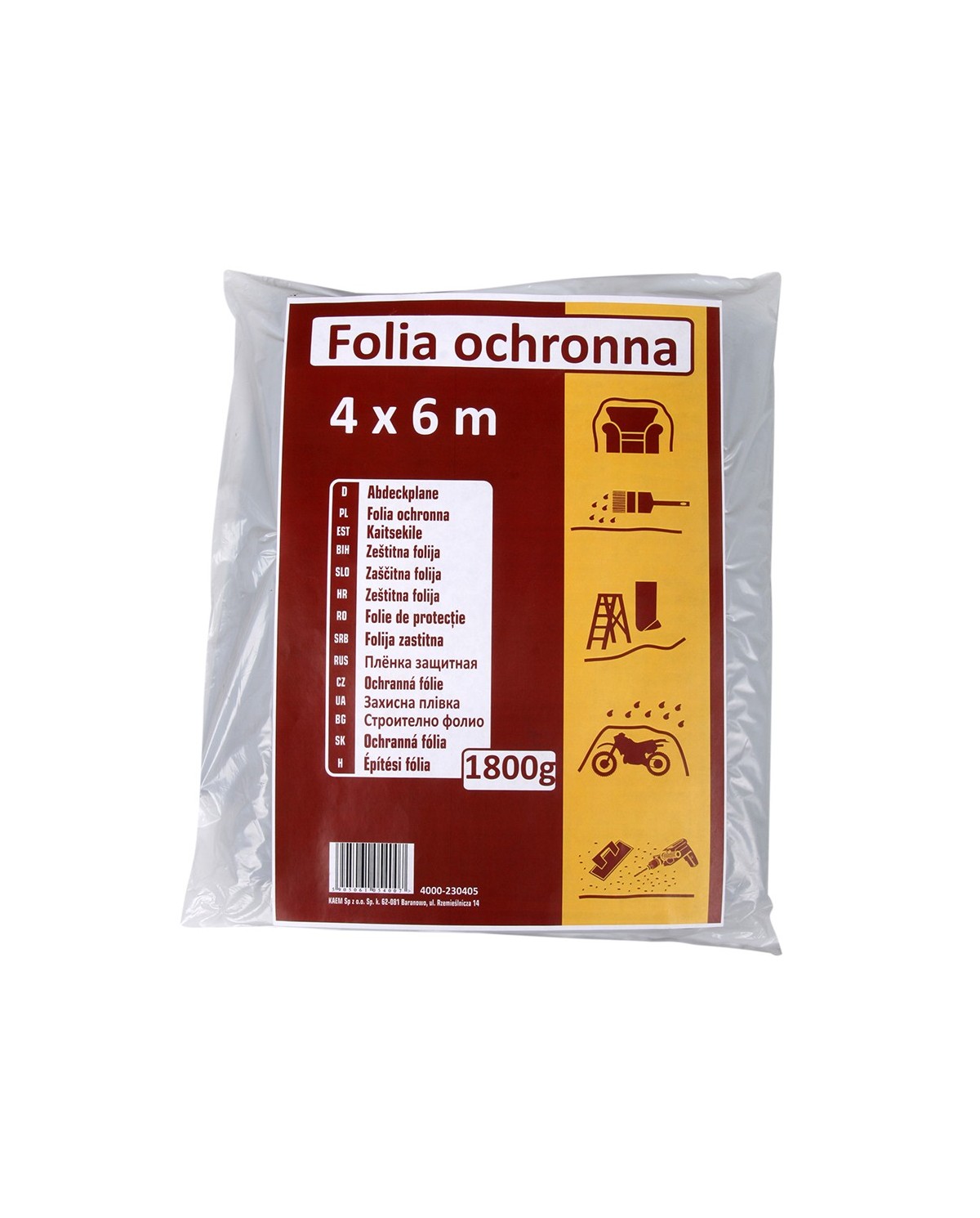 Folia budowlana 4m x 6m KAEM - Wysoka jakość i trwałość