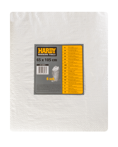 Worki jutowe na gruz 65x105 cm - 6 szt. białe HARDY Worki jutowe na gruz 65x105 cm - 6 szt. białe HARDY