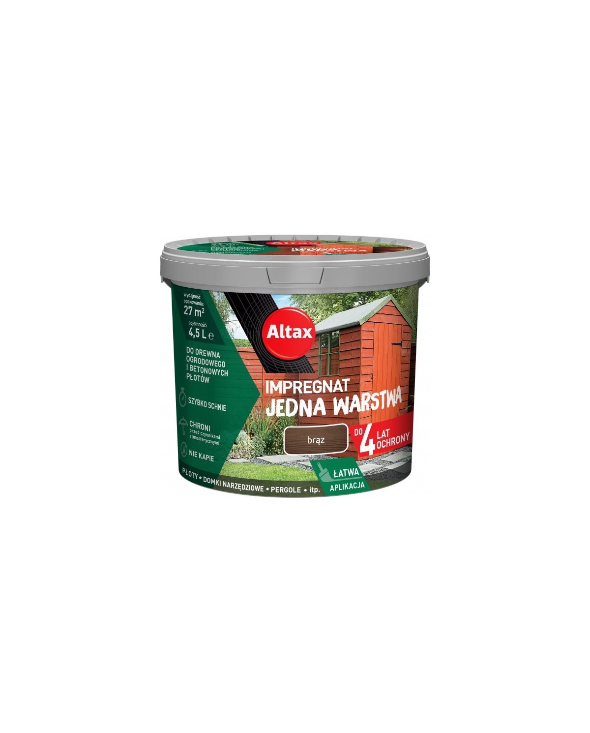 ALTAX Impregnat JEDNA WARSTWA Brąz 4,5L - Ochrona i Estetyka