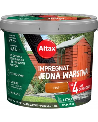 Jedna Warstwa 4Lata 4,5L Cedr - Trwałość i Estetyka Jedna Warstwa 4Lata 4,5L Cedr - Trwałość i Estetyka