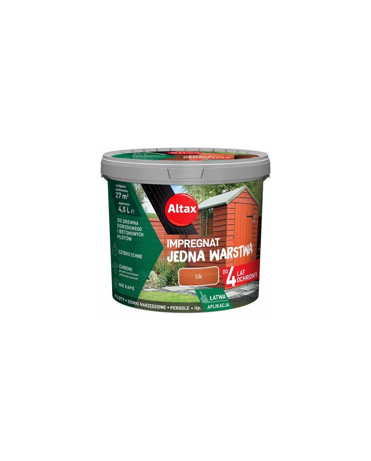 ALTAX Impregnat JEDNA WARSTWA Tik 4,5L - Ochrona i Estetyka