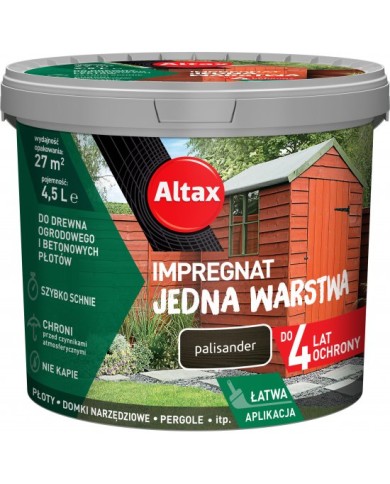 ALTAX JEDNA WARSTWA 4L 4,5L PALISANDER - Wysokiej Jakości Powłoka ALTAX JEDNA WARSTWA 4L 4,5L PALISANDER - Wysokiej Jakości Powłoka