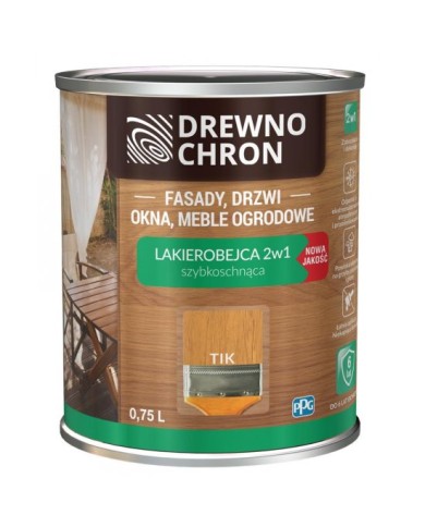 Lakierobejca TEAK 0,75L 2w1 - Ochrona i dekoracja drewna Lakierobejca TEAK 0,75L 2w1 - Ochrona i dekoracja drewna