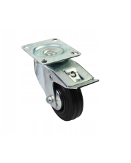 Zestaw jezdny DOMINO z kołem czarnym 125/125kg i hamulcem Zestaw jezdny DOMINO z kołem czarnym 125/125kg i hamulcem