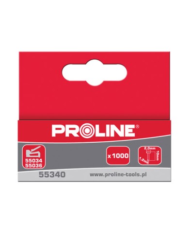 Gwoździe do zszywaczy PROLINE 14x2,0x1,2 mm - 1000 szt. Gwoździe do zszywaczy PROLINE 14x2,0x1,2 mm - 1000 szt.