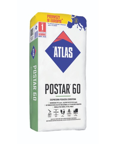 Posadzka cementowa Postar 60 - 25 kg ATLAS | Wysoka jakość Posadzka cementowa Postar 60 - 25 kg ATLAS | Wysoka jakość